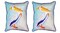 Pair of Betsy Drake King Pelican Large Indoor/Outdoor Pillows 16x20